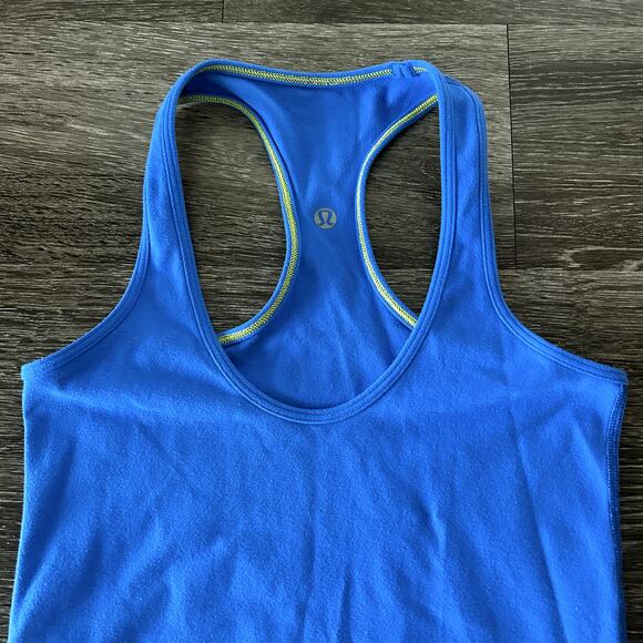 Lululemon Cool Racerback Tank Pipe Dream Blue Size 4 Lightweight Athletic Top - Picture 11 of 13